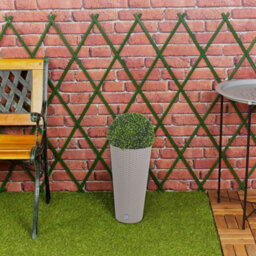 Urbn-Living White, Set Of 1 - Round Pots With Artificial Boxwood Ball Plant - 38.5X20X20Cm - thumbnail 6