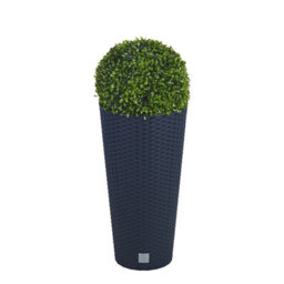 Urbn-Living White, Set Of 1 - Round Pots With Artificial Boxwood Ball Plant - 38.5X20X20Cm - thumbnail 3