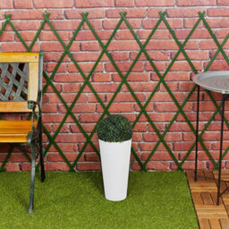 Urbn-Living White, Set Of 1 - Round Pots With Artificial Boxwood Ball Plant - 38.5X20X20Cm - thumbnail 2