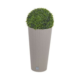 Urbn-Living White, Set Of 1 - Round Pots With Artificial Boxwood Ball Plant - 38.5X20X20Cm - thumbnail 5