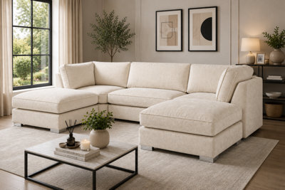 SC FURNITURE LIMITED Burnham U Shape Sofa, Full Back Cushions - image 1