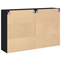 Berkfield Wall Mounted Cabinets 2 Pcs Black Oak 69,5X34X90 Cm Engineered Wood - thumbnail 8