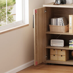 MMT Funiture Designs 2 Door Locking Office Storage Cabinet Wooden Filing Cupboard Sonoma Oak - thumbnail 7