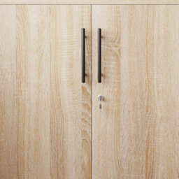 MMT Funiture Designs 2 Door Locking Office Storage Cabinet Wooden Filing Cupboard Sonoma Oak - thumbnail 5