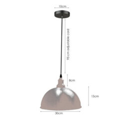 Ledsone Ceiling Pendant Light Fixtures 30Cm Yellow Brass Metal E27 - thumbnail 3