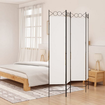 Vidaxl 4-Panel Room Divider White 160X200 Cm Fabric - image 1