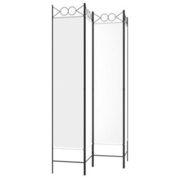 Vidaxl 4-Panel Room Divider White 160X200 Cm Fabric - thumbnail 4