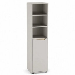 Beige & Oak 140Cm 5 Tier Tall Bathroom Storage Cabinet Cupboard Slim Freestanding Tower Unit - thumbnail 5