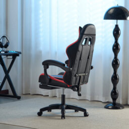 Home Source Neuro Red Black Fully Adjustable Gaming Computer Chair With Footrest And Lumbar Support - thumbnail 5