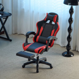 Home Source Neuro Red Black Fully Adjustable Gaming Computer Chair With Footrest And Lumbar Support - thumbnail 3