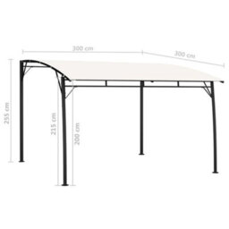 Berkfield Garden Sunshade Awning 3X3X2.55 M Cream - thumbnail 6