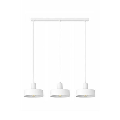 Luminosa Lighting Luminosa Velyo Bar Pendant Ceiling Light White 3X E27 - image 1