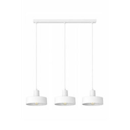 Luminosa Lighting Luminosa Velyo Bar Pendant Ceiling Light White 3X E27 - thumbnail 1