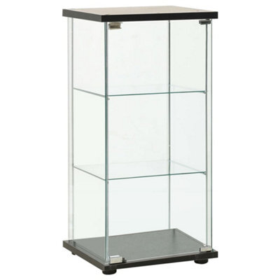 Walplus Storage Cabinet Tempered Glass Black - image 1
