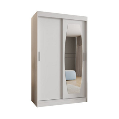 Arte Rossa Sliding Door Wardrobe W120Cm X H200Cm X D62Cm White - Sleek Storage For Compact Bedrooms - image 1