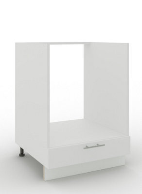 Jd Greta Adjustable Legs Kitchen Base Oven Unit 600mm Cabinet With Front 60Cm - White Matt - image 1