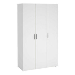 Wyld Haus Daejeon 3-Door White Wooden Wardrobe - thumbnail 3