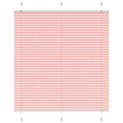 Berkfield Pleated Blind Pink 120X150 Cm Fabric Width 119.4 Cm Polyester - image 1