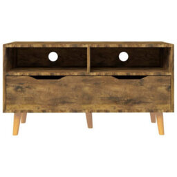 Berkfield Tv Cabinet Smoked Oak 90X40X48.5 Cm Engineered Wood - thumbnail 5