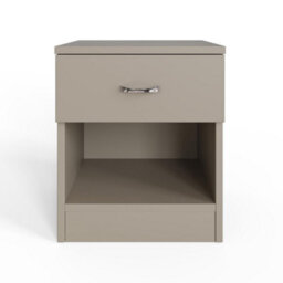 Fwstyle Promo Bedside Table Chest Of Drawers Putty Nightstand 1 Drawer Open Storage (H) 47 (W) 40 (D) 36Cm - thumbnail 5
