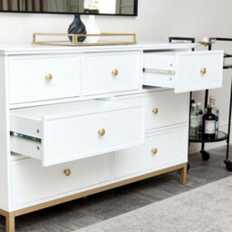 Melody Maison Large Chest Of Drawers & Pair Of Bedside Tables - Aisby White Range - thumbnail 3