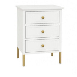 Melody Maison Large Chest Of Drawers & Pair Of Bedside Tables - Aisby White Range - thumbnail 8