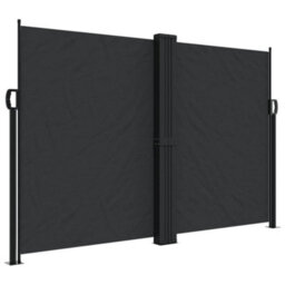 Walplus Retractable Side Awning Garden Sun Shade Canopy Gazebo For Back Door, Porch, Patio Black 160X1200 Cm - thumbnail 2