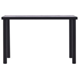 Berkfield Modern Dining Table Black And Concrete Grey 120X60X75 Cm Mdf - thumbnail 1