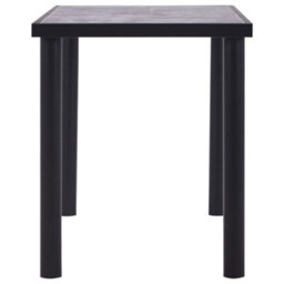 Berkfield Modern Dining Table Black And Concrete Grey 120X60X75 Cm Mdf - thumbnail 3