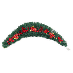 Living And Home Artificial Light Up Christmas Swags Bow Ball Christmas Decoration Xmas Ornament 180 Cm - thumbnail 4