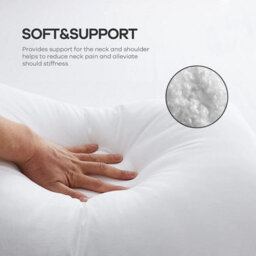 Ameha Pillows Hotel Quality Bounce Back Hollowfiber Filled Firm Deluxe Breathable Pillow 50X75 Cm Pair - thumbnail 9