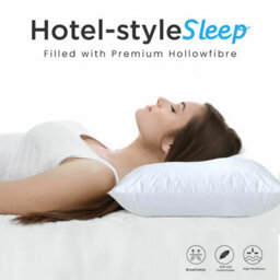 Ameha Pillows Hotel Quality Bounce Back Hollowfiber Filled Firm Deluxe Breathable Pillow 50X75 Cm Pair - thumbnail 5