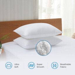 Ameha Pillows Hotel Quality Bounce Back Hollowfiber Filled Firm Deluxe Breathable Pillow 50X75 Cm Pair - thumbnail 7