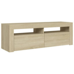 Berkfield Tv Cabinet With Led Lights Sonoma Oak 120X35X40 Cm - thumbnail 3