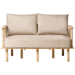 Beliani Living Room Set 3 Seater Asker Fabric Sand Beige - thumbnail 4