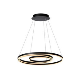 Lucide Triniti Modern Pendant Light 80Cm - Led Dim. - 3000K - Black - thumbnail 1
