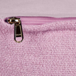 Wyld And Coco Pink Cotton Pouffe - Square Footstool W50 X D50 X H30Cm, Eps Filling - thumbnail 5