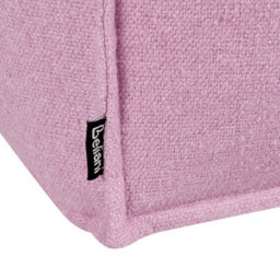 Wyld And Coco Pink Cotton Pouffe - Square Footstool W50 X D50 X H30Cm, Eps Filling - thumbnail 4