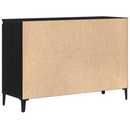Berkfield Black Oak Sideboard - 104X35X70 Cm, Made From Engineered Wood - thumbnail 6
