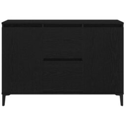 Berkfield Black Oak Sideboard - 104X35X70 Cm, Made From Engineered Wood - thumbnail 7
