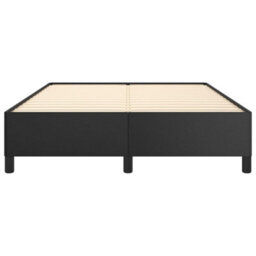 Berkfield Bed Frame Black 135X190 Cm 4Ft6 Double Faux Leather - thumbnail 5