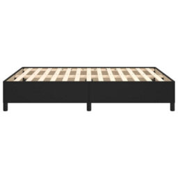 Berkfield Bed Frame Black 135X190 Cm 4Ft6 Double Faux Leather - thumbnail 6