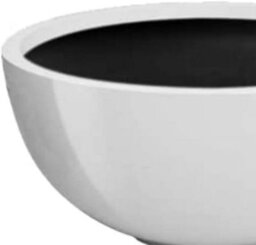 Primrose Gloss White Garden Outdoor Fibreglass High Low Bowl Planter 72Cm - thumbnail 2