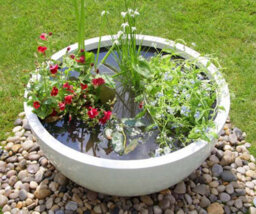Primrose Gloss White Garden Outdoor Fibreglass High Low Bowl Planter 72Cm - thumbnail 5
