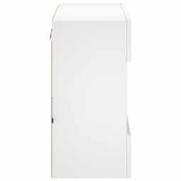 Walplus Tv Wall Cabinet With Led Lights White 58.5X30X60.5 Cm - thumbnail 9