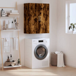 Berkfield Wall Mounted Cabinet Smoked Oak 69.5X34X90 Cm - thumbnail 1