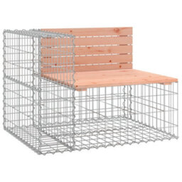 Berkfield Garden Bench Gabion Design 287X71X65.5 Cm Solid Wood Douglas - thumbnail 3