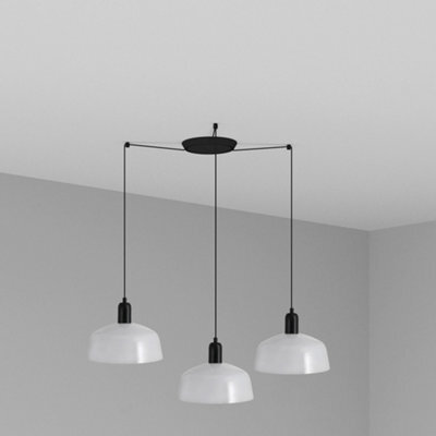 Luminosa Lighting Luminosa Tatawin Medium 3 Light White Cluster Drop Pendant Lamp