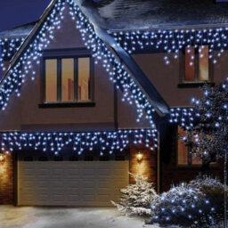 Premier Decorations Limited 480 Led White Snowing Icicle Lights Timer Christmas Lights 11.8M Lit Length - thumbnail 2