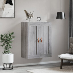 Berkfield Wall Mounted Cabinet Grey Sonoma 69.5X34X90 Cm Engineered Wood - thumbnail 3